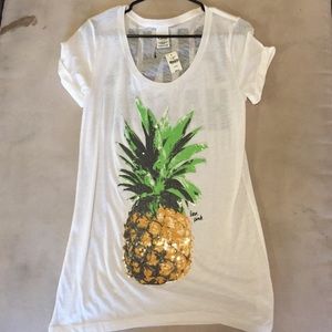 VICTORIAS SECRET PINK PINEAPPLE SHIRT