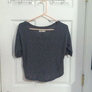 Abercrombie and Fitch crop top in dark grey