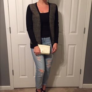 Loft black and gold cardigan