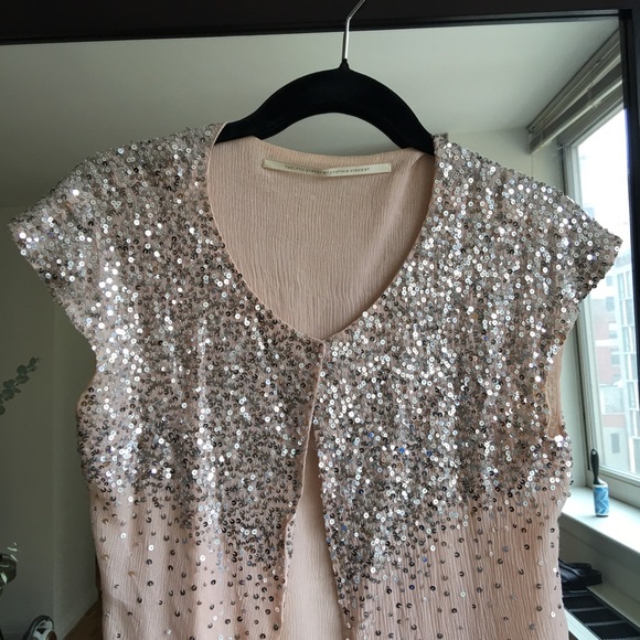 Blush sequined top