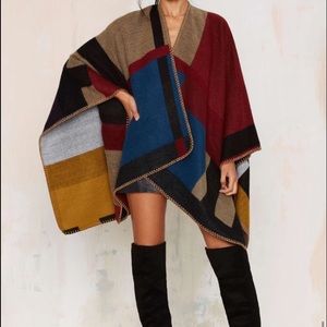 Gemma Colorblock Poncho