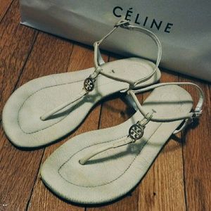 [SALE] TORY BURCH - pebble leather cream sandals