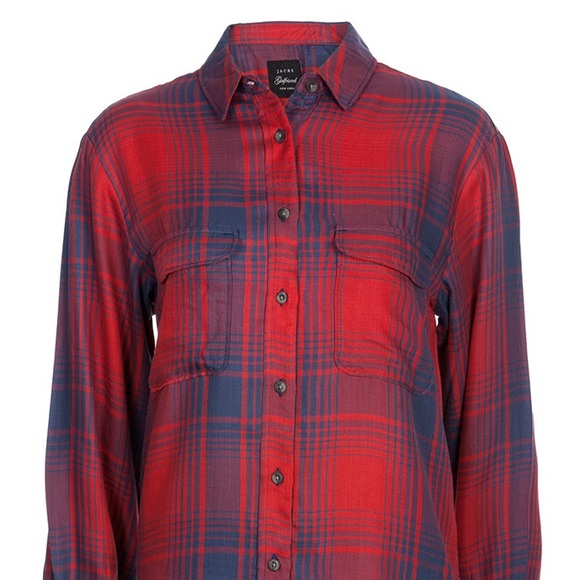 Red and blue paid button up - Picture 1 of 4