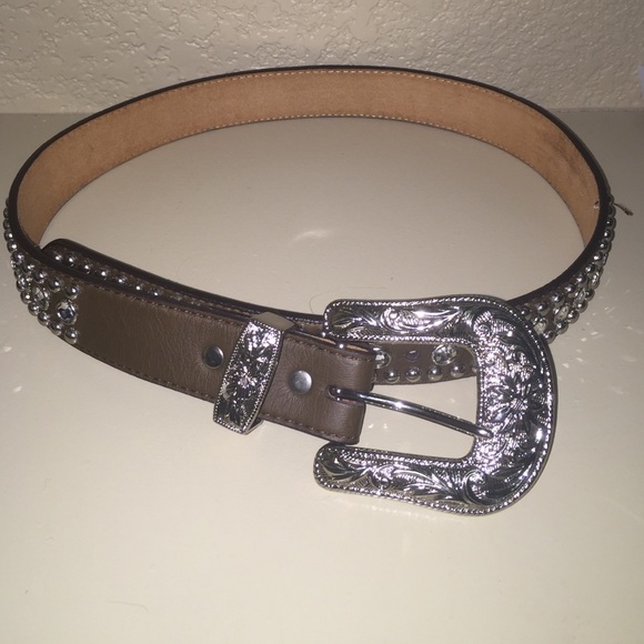 Brown leather belt