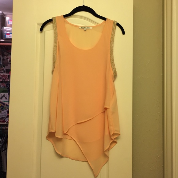 Peach tank top blouse