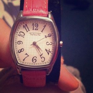 Pink crocodile print talbots watch