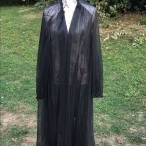 Floor length black sheer lingerie