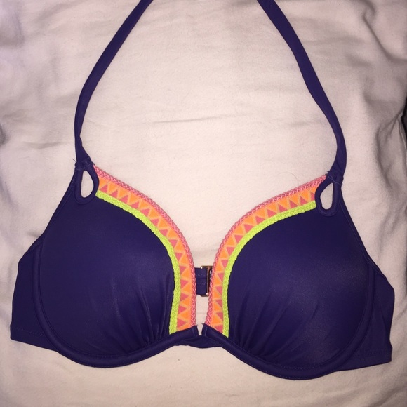 Dark blue bathing suite top from Victoria Secret. - Picture 1 of 4