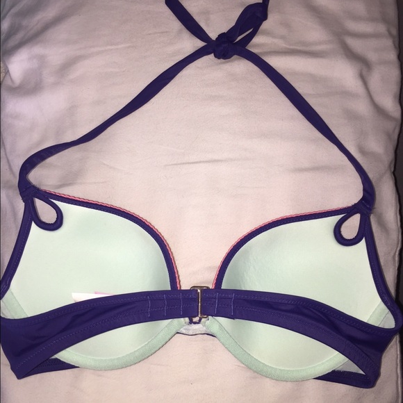 Dark blue bathing suite top from Victoria Secret. - Picture 2 of 4