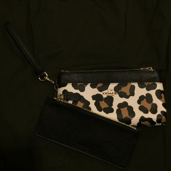 Coach ocelet print wristlet