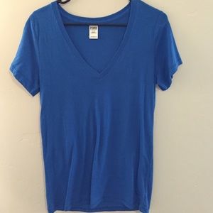 VICTORIAS SECRET PINK V NECK TEE