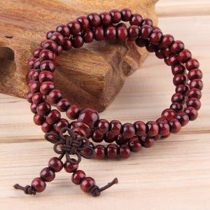 Beaded Wrap Om Bracelet Sandalwood