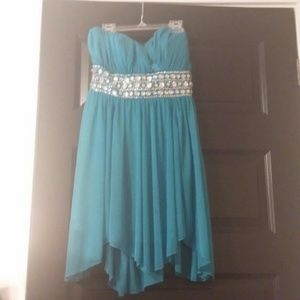 Aqua Gemmed B. Darlin Cocktail Dresd