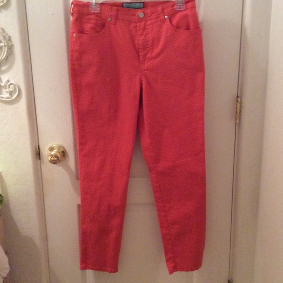 Petite skinny orange jeans on sale!
