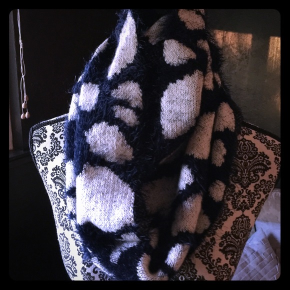 Navy & White Infinity Scarf