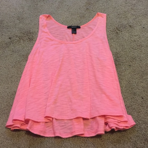 Bright pink tank top