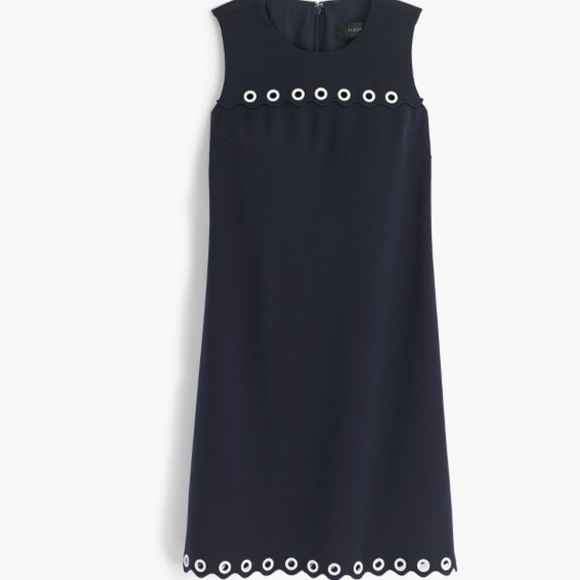 🎉HostPick🎉 J.Crew Scalloped Dress with Grommets - Picture 2 of 4