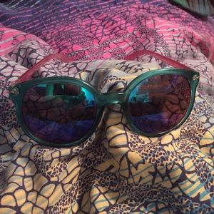 Pink/blue/purple Reflective Sunglasses