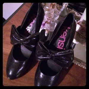 Kensie Girl Black with Bow Heels