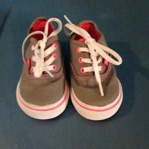 Toddler pink and grey vans size 4