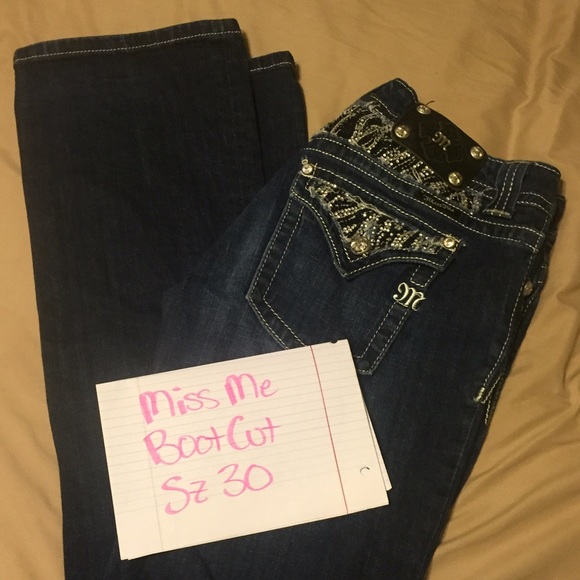 EUC Zebra Miss Me Bootcut Sz 30