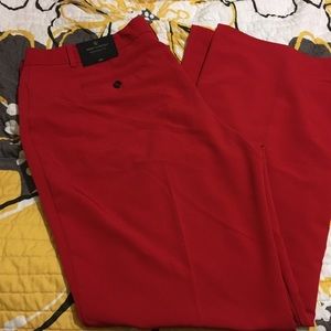 Red dress pants