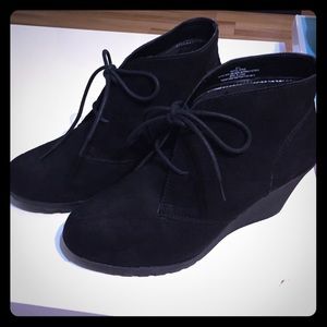 Merona Faux Suede Ankle Boot Wedge Heels