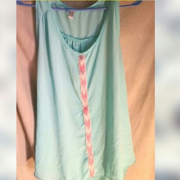 blue && chevron tank top