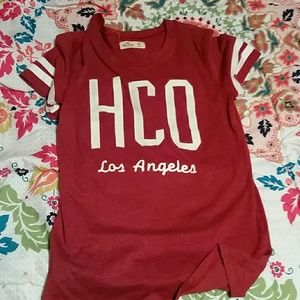 Maroon Hollister shirt