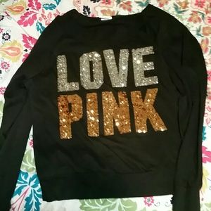 Black Victorias secret PINK sequin  long sleeve