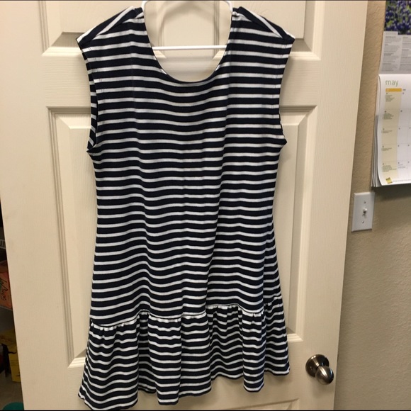 Navy and White Drop Waist Stripe Old Navy Dress