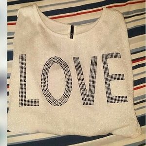 Love Silver glittery sweater