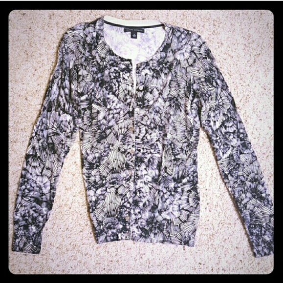 Blue Patterned Banana Republic Cardigan