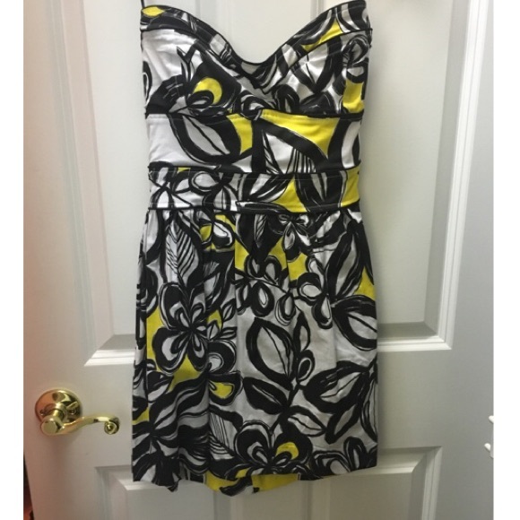 Strapless floral dress