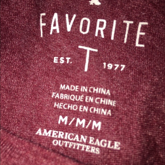 maroon American Eagle shirt ❤️ - Picture 3 of 3