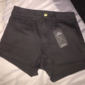 NWTAmerican eagle sateen black high waisted shorts