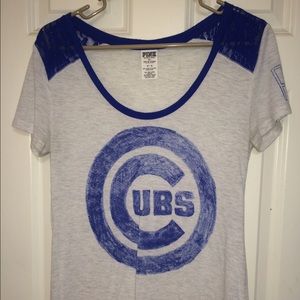 VS Pink lace Chicago Cubs shirt