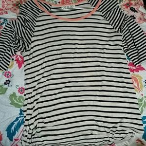 Striped half sleeved shirt