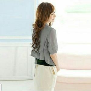 Sheer gray bolero