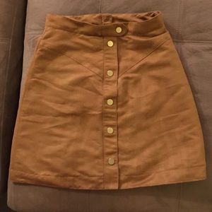 H&M brown suede skirt