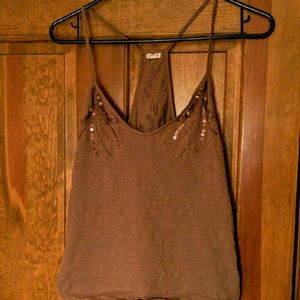 Brown crop top