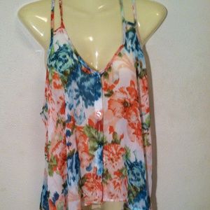 Body central floral halter top
