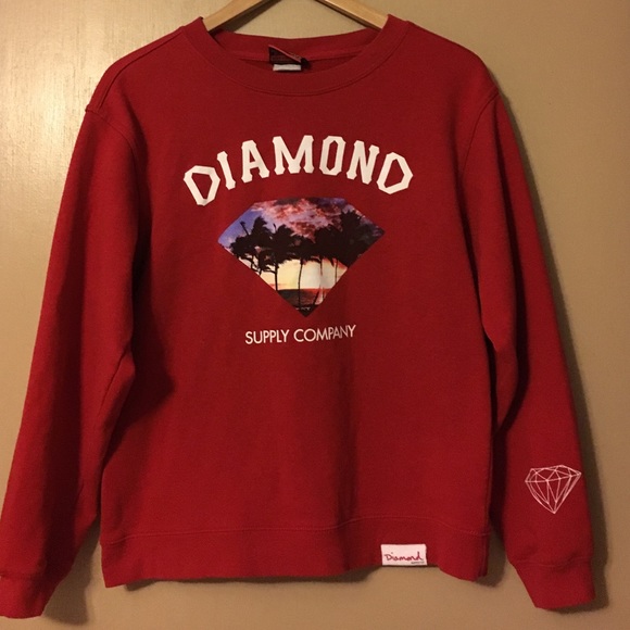 Red diamond supply co sweater. Large