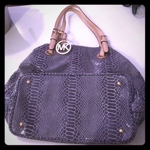 Gorgeous grey snakeskin Michael Kors tote