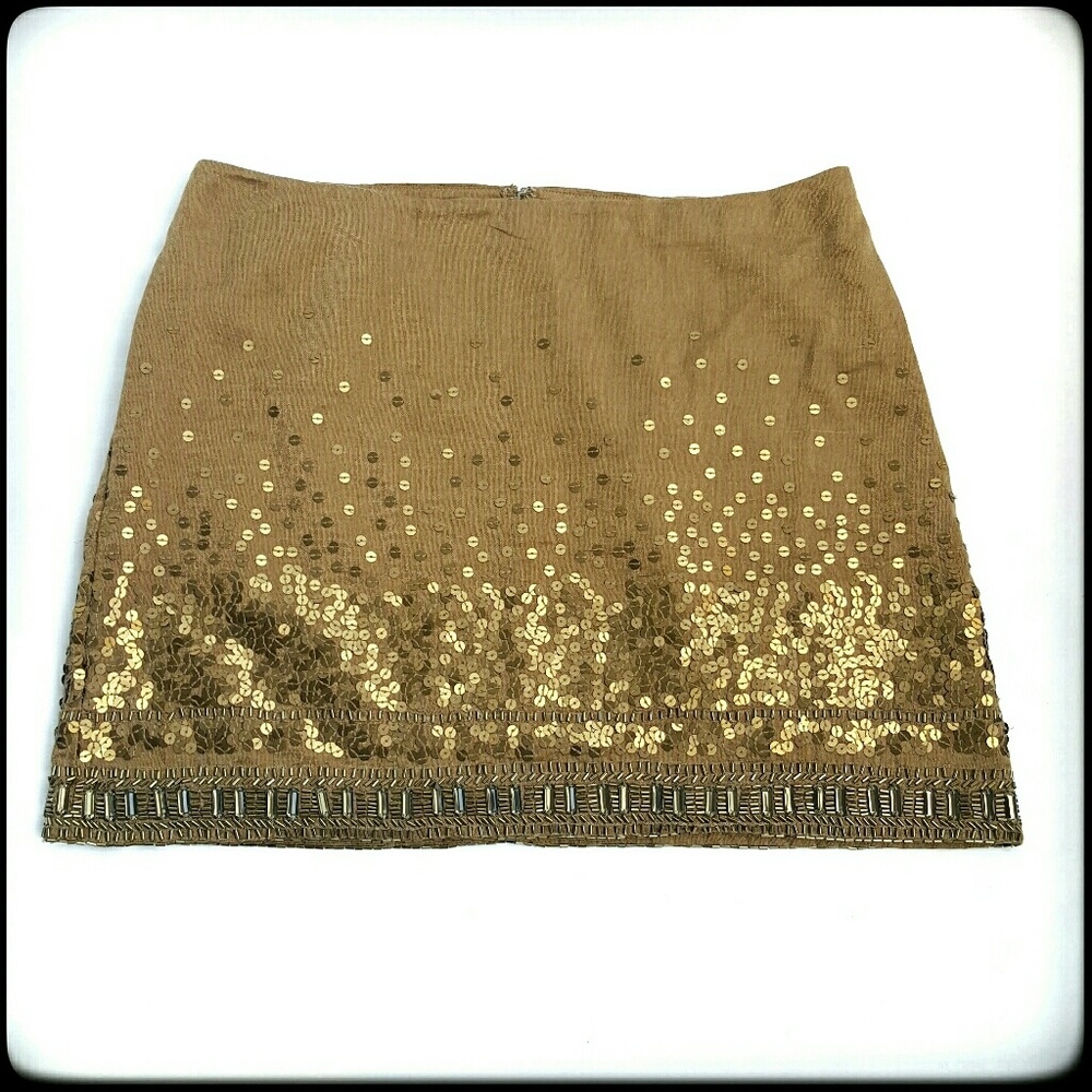 Jennifer Lopez gold sequined miniskirt NWOT