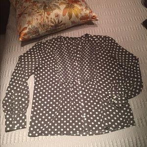 J Crew polka dot blouse