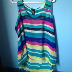 Sheer flowy top size 2