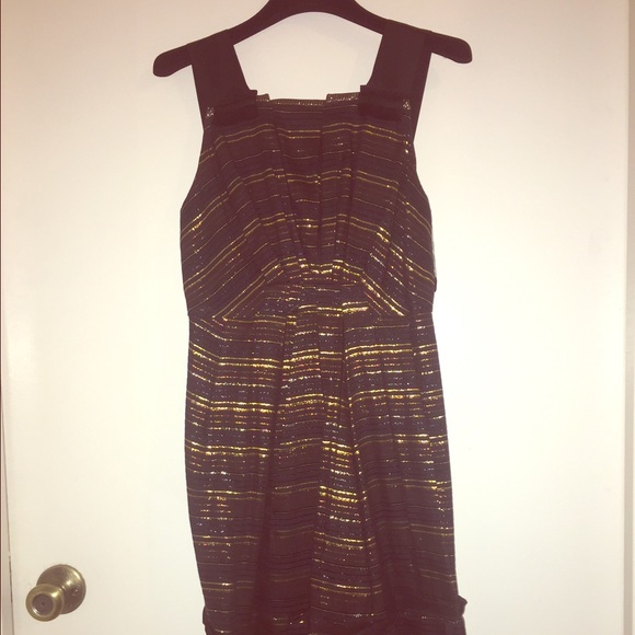 🤩 SOLD 🤩 MARC JACOBS Lurex Stripe Linen Pleated Dress