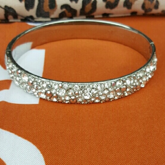 Fossil swarvoski crystal sterling silver bracelet