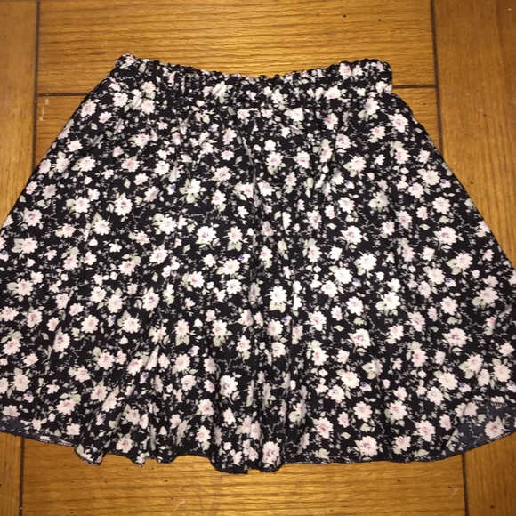 Flowered skirt.